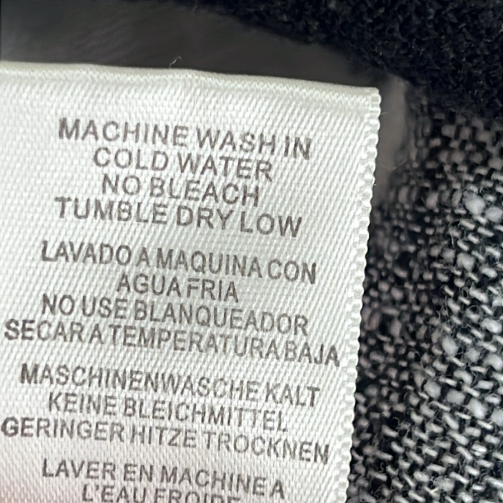 Anthropologie Cloth & Stone Black/White Gingham Check Frayed Hem Shift Medium - Picture 12 of 12